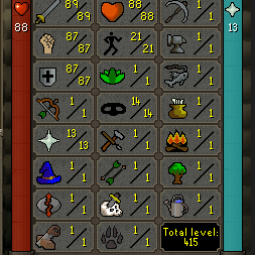 TheDang | Melee main | No email set | 88 att, 87 Str, 87 def, 88 hp | 417 levels | Best melee starter | Z1227 0
